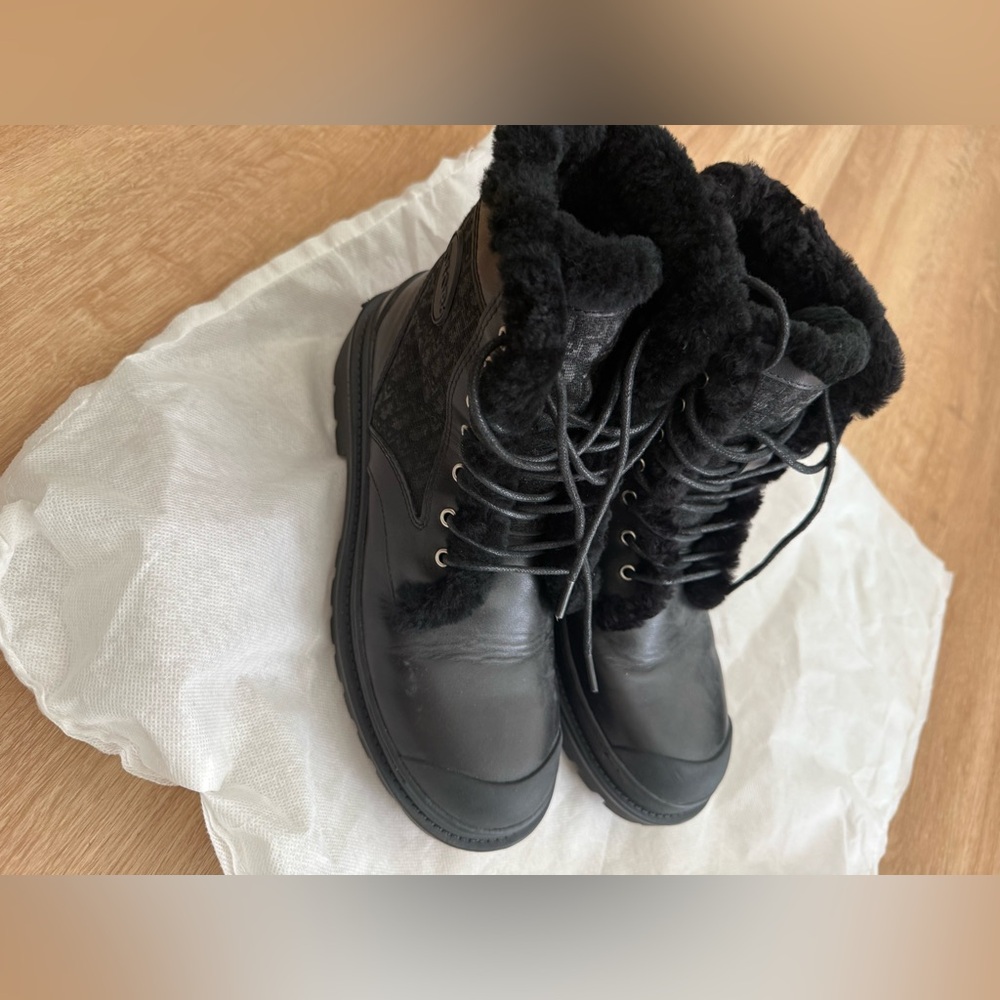 Dior Black Winter Boots with Fur Lining